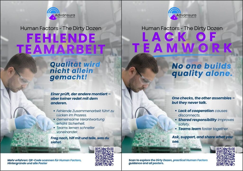 09 human factors dirty dozen poster lack of teamwork